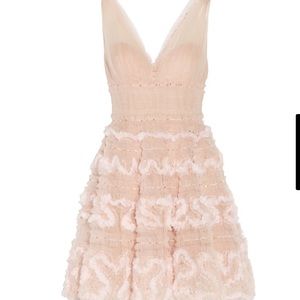 Marchesa Notte blush tulle sequin dress